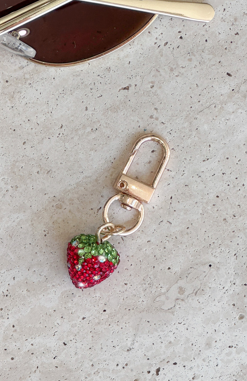 Stefanie Key Ring Red Strawberry