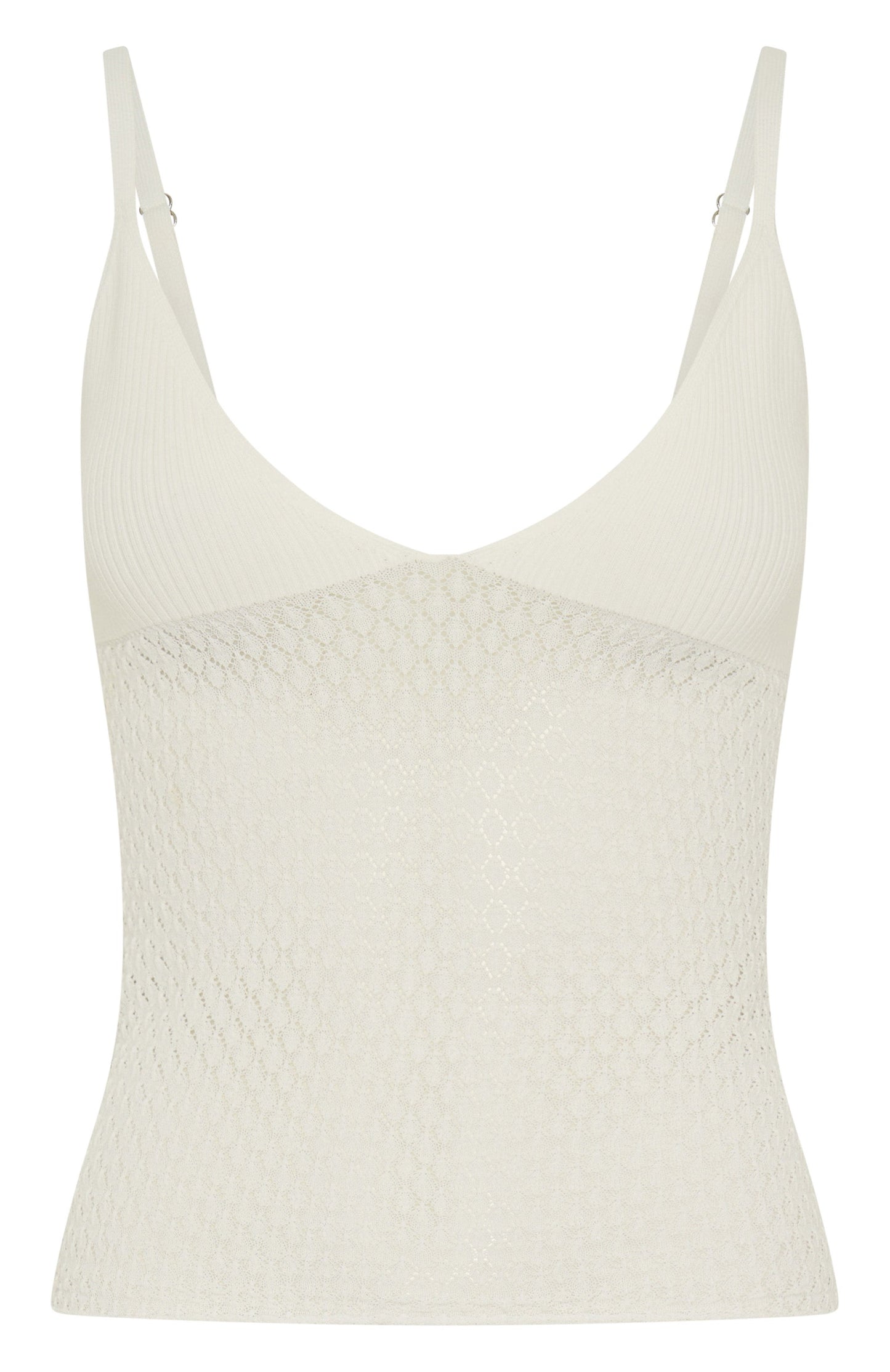 Stand And Stare Knit Top White