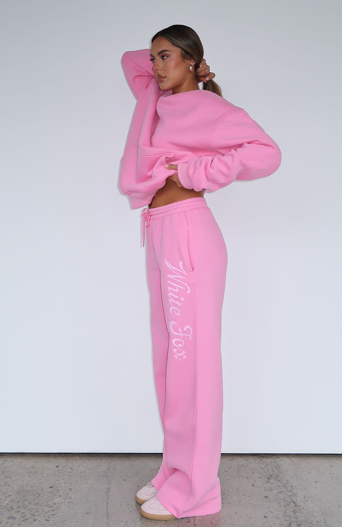 The Good Life Wide Leg Sweatpants Pink