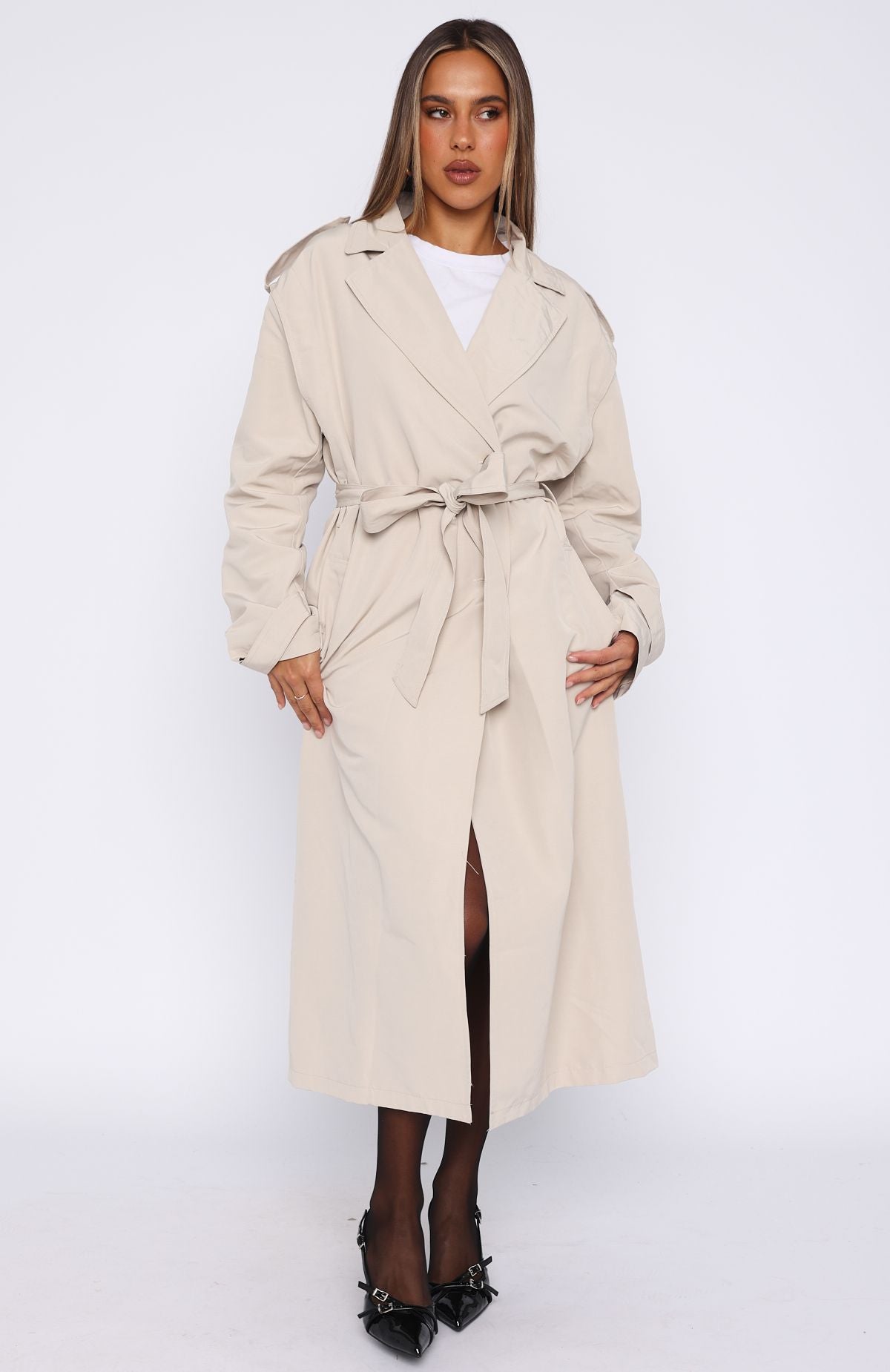 Working Overtime Trench Beige